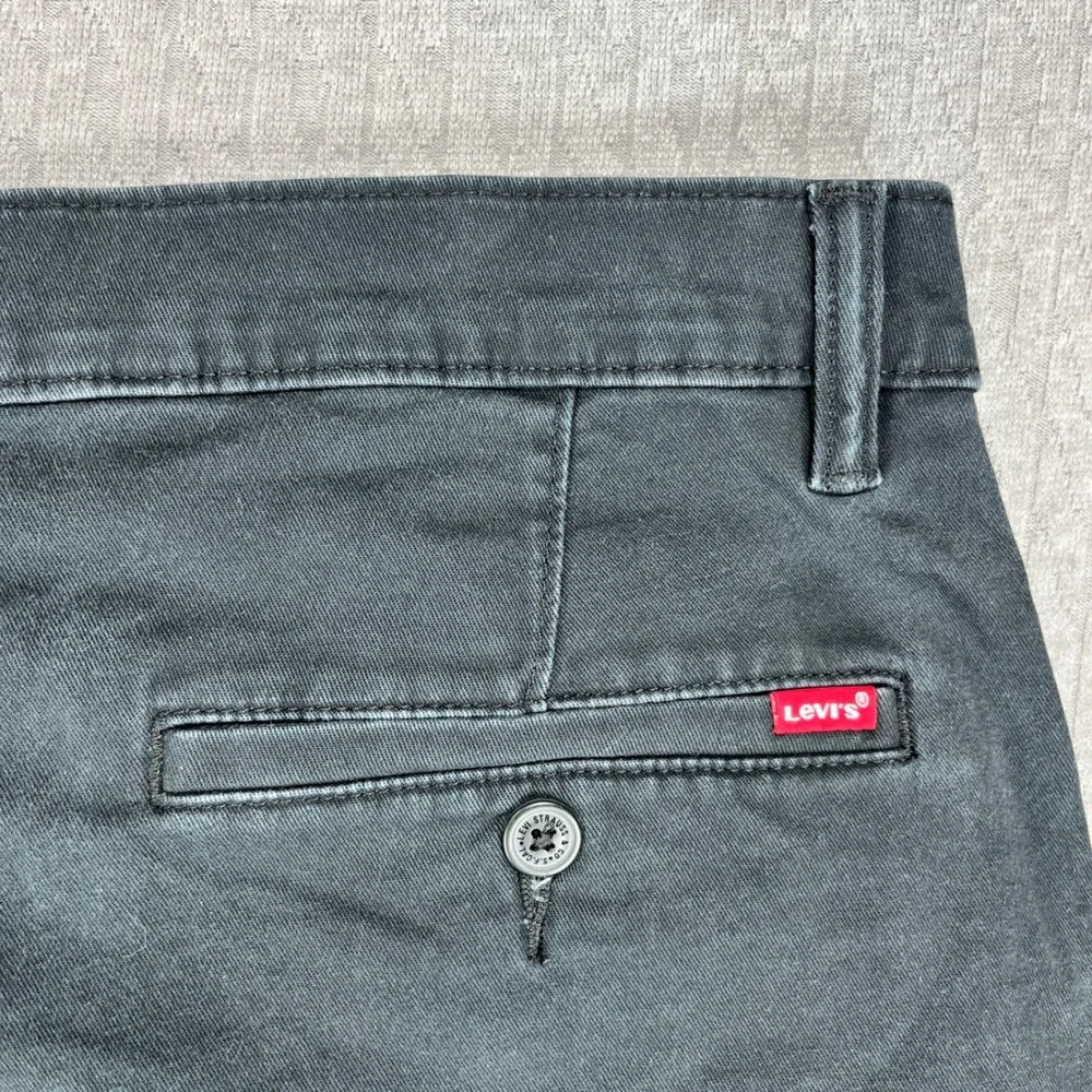 Levis XX Chino Pants‎ Men 33x34 Fits 34x31.5 Black Standard Taper Stretch Twill